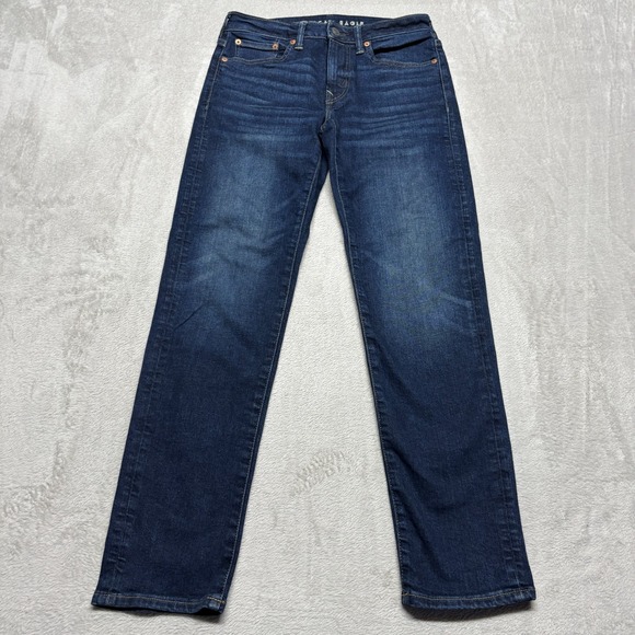 American Eagle Outfitters Other - American Eagle Young Mens Jeans 28x29 Slim Straight AirFlex+ Dark Wash VTG 1977
